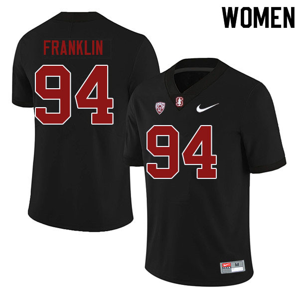 Women #94 Anthony Franklin Stanford Cardinal College Football Jerseys Sale-Black